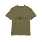 Camiseta oversize gruesa - Verde oliva - Flor de bardissa