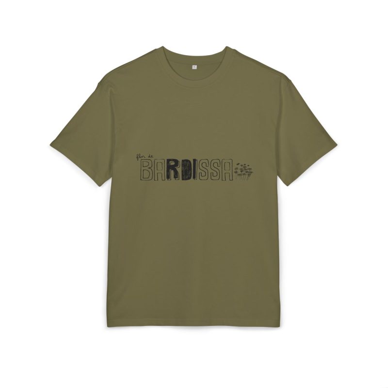 Camiseta oversize gruesa - Verde oliva - Flor de bardissa