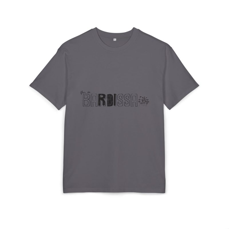 Camiseta oversize gruesa - Gris iman - Flor de bardissa
