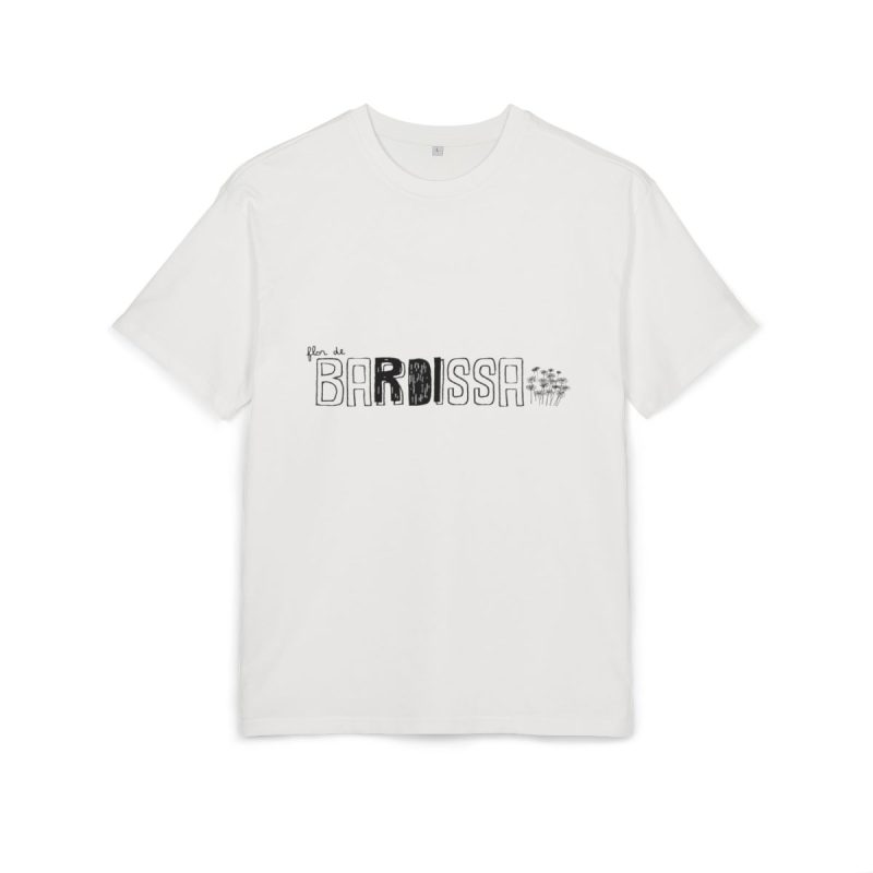 Camiseta oversize gruesa - Blanco puro - Flor de bardissa