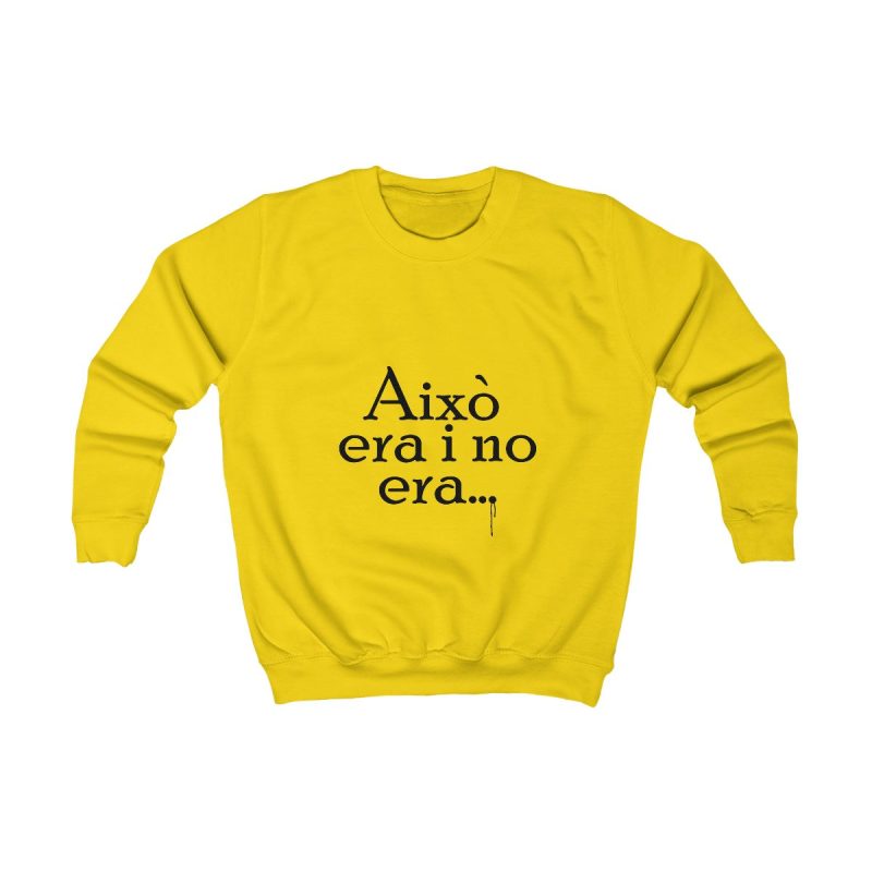 Sudadera infantil - Amarillo sol - Camiseta «Això era i no era…»