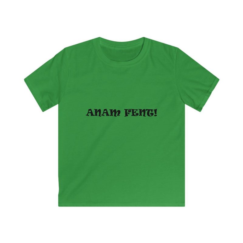 Camiseta infantil Softstyle - Verde irlandes - Anam fent