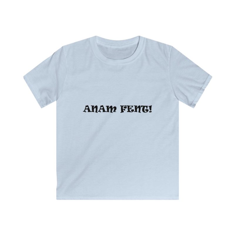 Camiseta infantil Softstyle - Azul claro - Anam fent