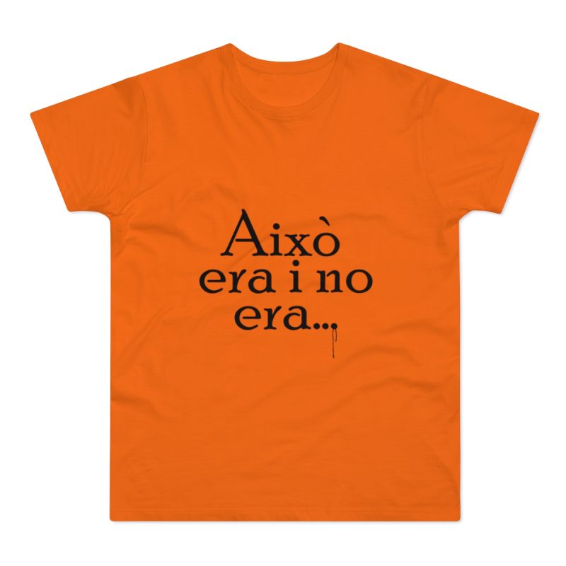 Camiseta hombre punto liso - Naranja - Camiseta «Això era i no era…»