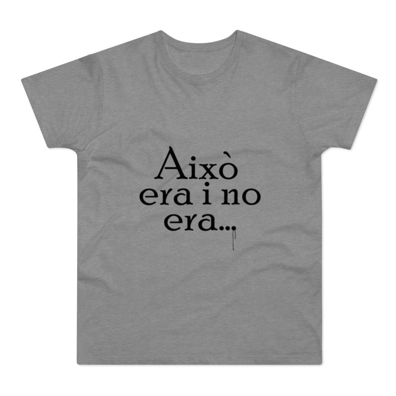 Camiseta hombre punto liso - Gris deportivo jaspeado - Camiseta «Això era i no era…»