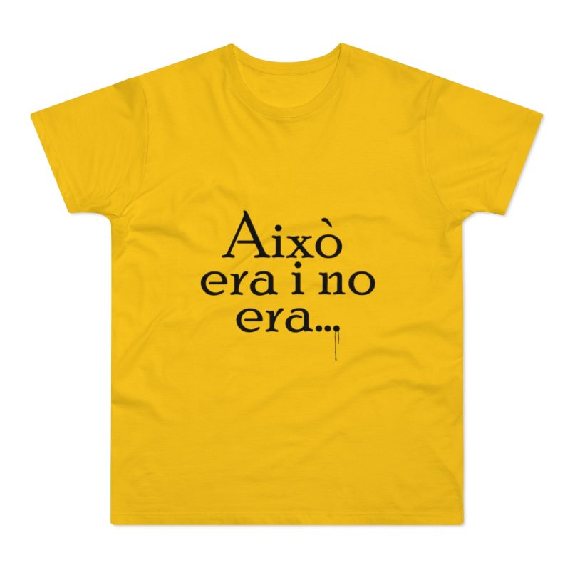 Camiseta hombre punto liso - Amarillo dorado - Camiseta «Això era i no era…»