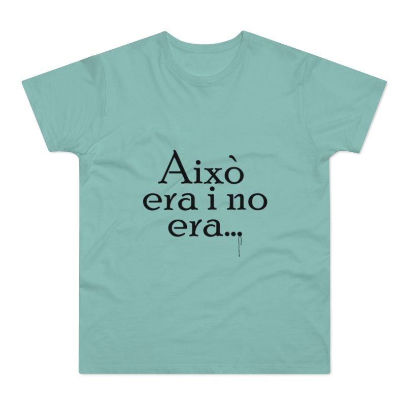 Camiseta hombre punto liso - Verde menta - Camiseta «Això era i no era…»
