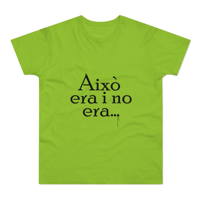 Camiseta hombre punto liso - Verde orquidea - Camiseta «Això era i no era…»