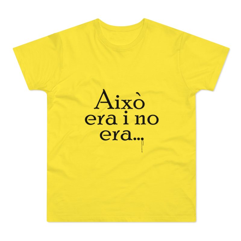 Camiseta hombre punto liso - Amarillo solar - Camiseta «Això era i no era…»
