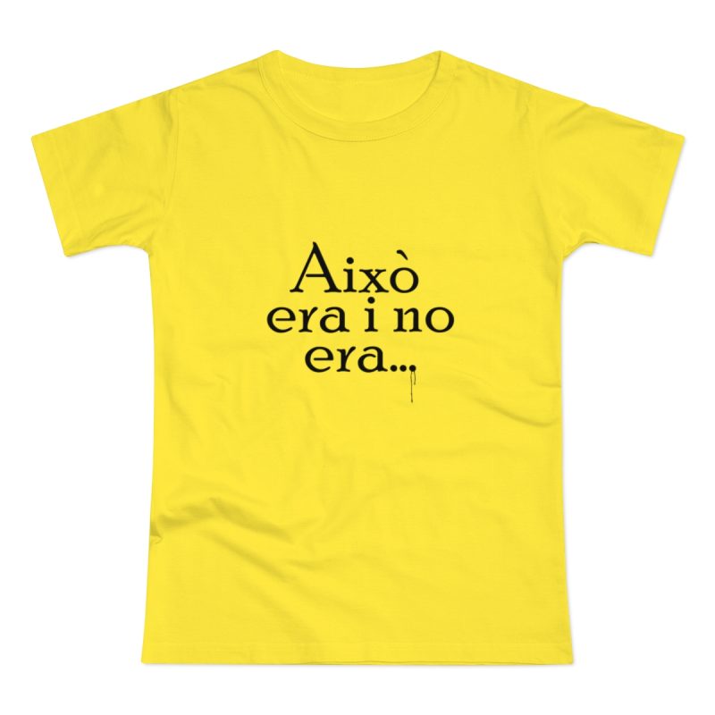 Camiseta mujer punto liso - Amarillo solar - Camiseta «Això era i no era…»