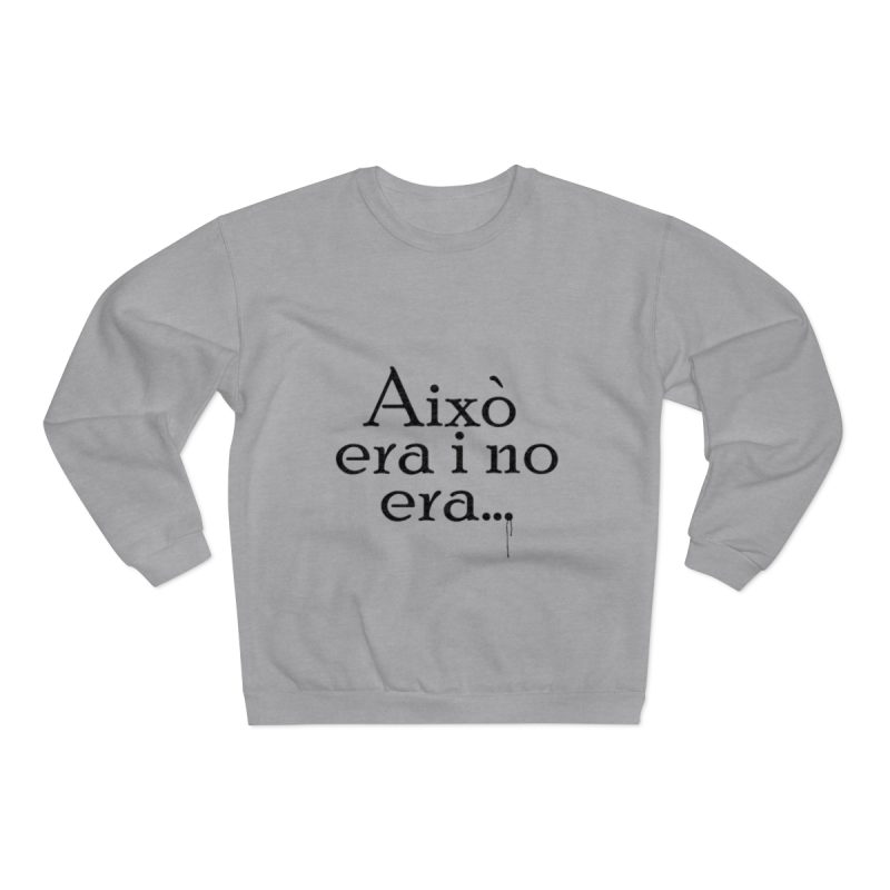 Sudadera cuello redondo premium - Gris jaspeado claro - Camiseta «Això era i no era…»