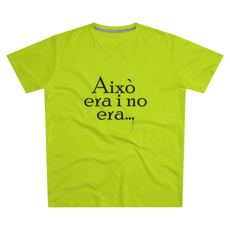 Camiseta hombre corte moderno - Verde lima - Camiseta «Això era i no era…»