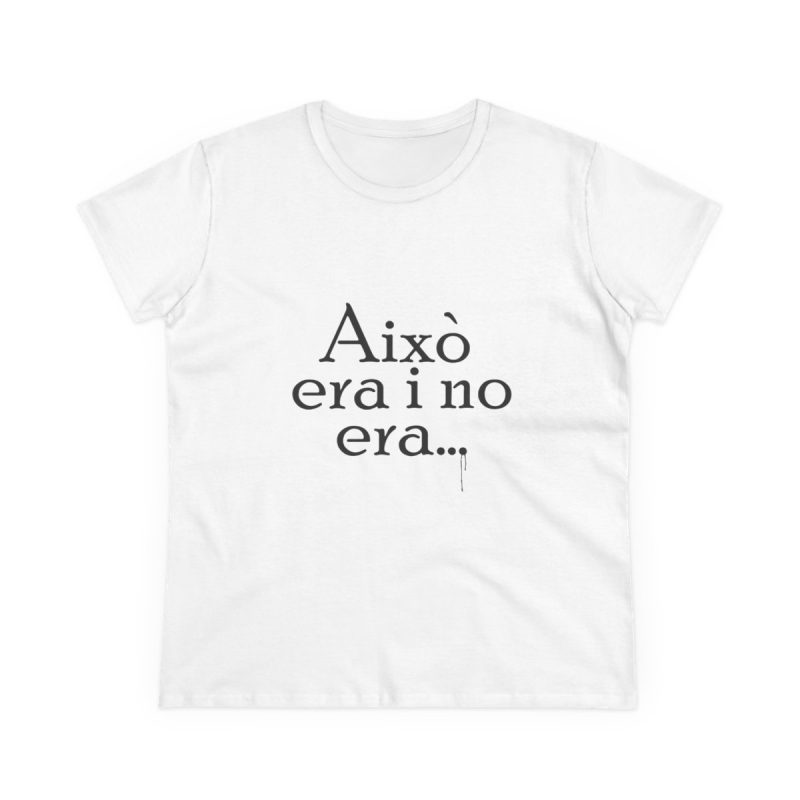 Camiseta mujer algodon medio - Blanco - Camiseta «Això era i no era…»