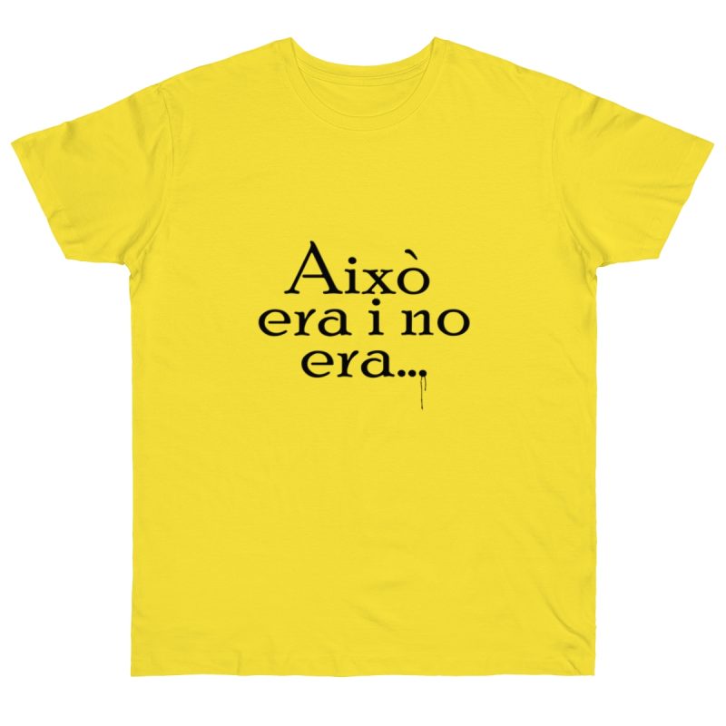Camiseta punto liso - Amarillo solar - Camiseta «Això era i no era…»