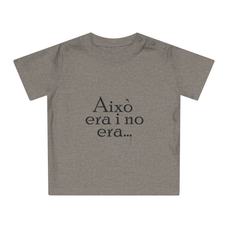 Camiseta de bebe - Gris jaspeado melange - Camiseta «Això era i no era…»