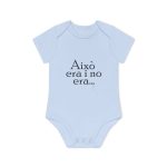 Body bebe manga corta organico - Azul empolvado - Camiseta «Això era i no era…» Body bebe manga corta organico - Azul empolvado - Camiseta «Això era i no era…»