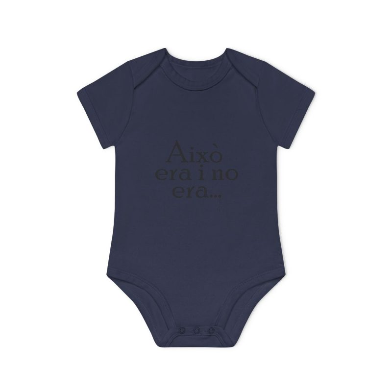 Body bebe manga corta organico - Azul marino nautico - Camiseta «Això era i no era…»
