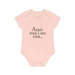 Body bebe manga corta organico - Rosa empolvado - Camiseta «Això era i no era…» Body bebe manga corta organico - Rosa empolvado - Camiseta «Això era i no era…»
