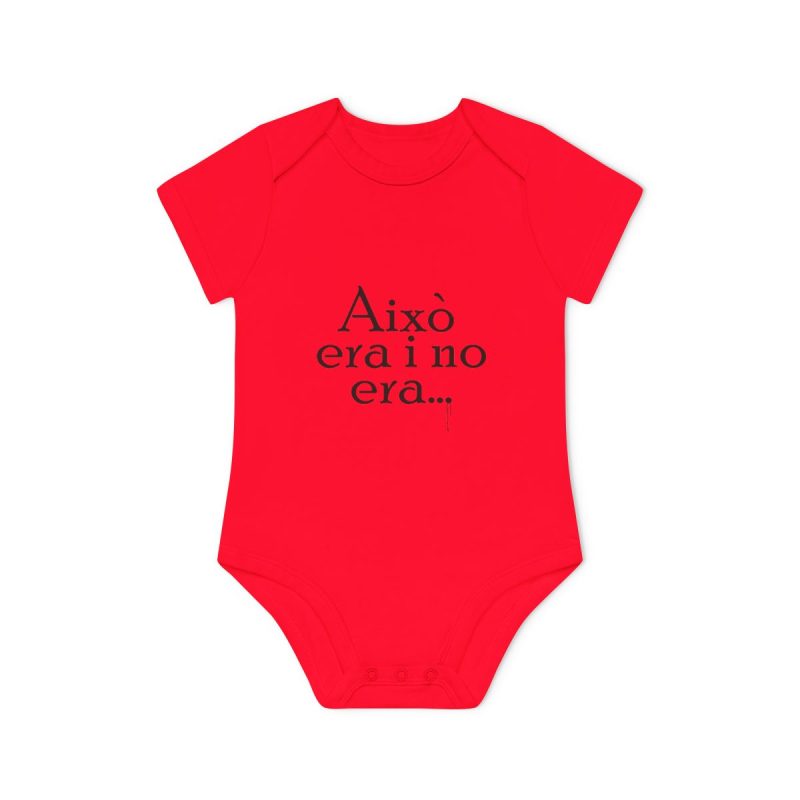 Body bebe manga corta organico - Rojo - Camiseta «Això era i no era…»
