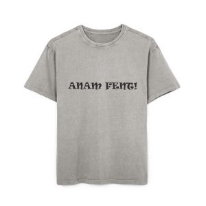 Camiseta oversize lavado acido - Gris asfalto - Anam fent