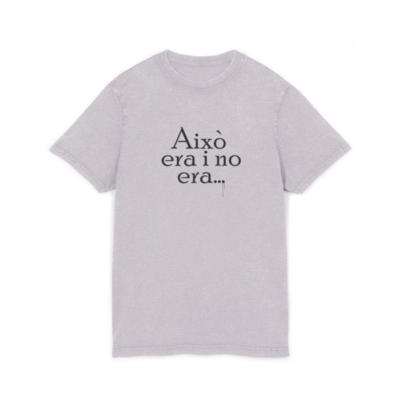 Camiseta lavado acido cuello redondo - Lila suave - Camiseta «Això era i no era…»