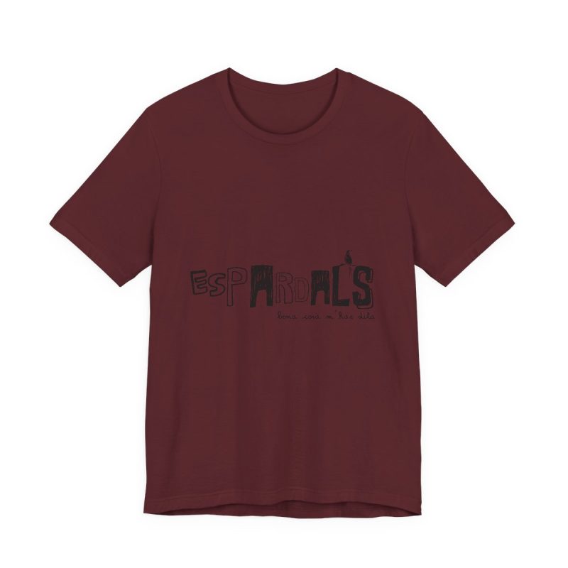 Camiseta jersey manga corta - Granate - Espardals — Bona cosa m’has dita