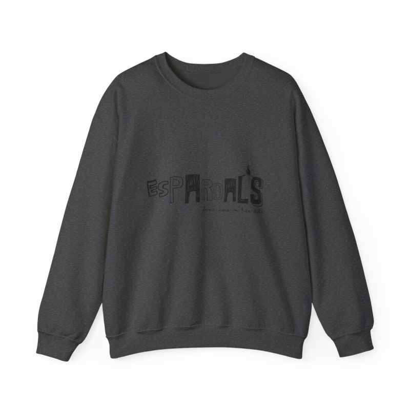 Sudadera cuello redondo - Gris oscuro jaspeado - Espardals — Bona cosa m’has dita