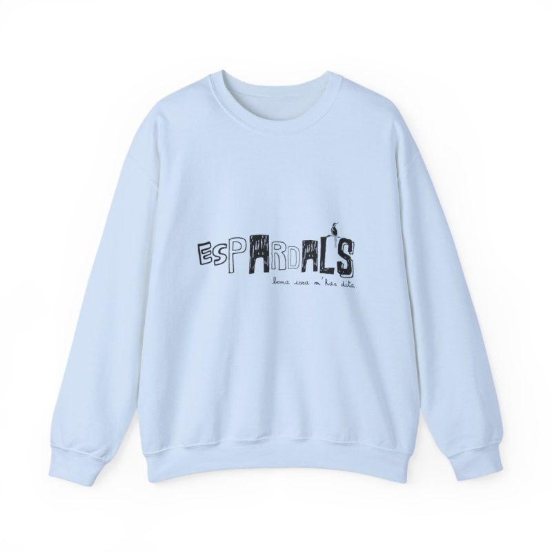 Sudadera cuello redondo - Azul claro - Espardals — Bona cosa m’has dita