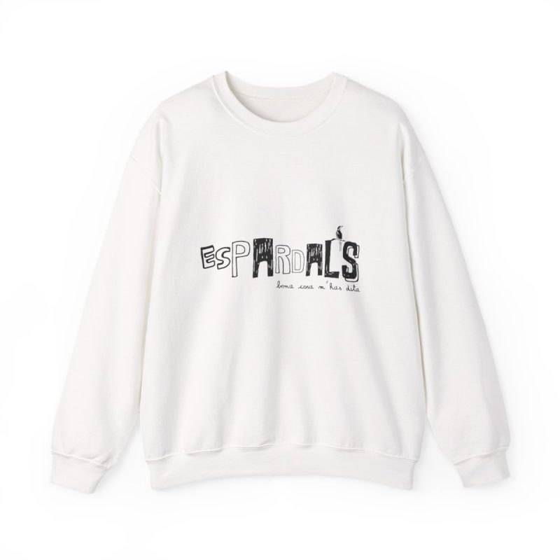 Sudadera cuello redondo - Blanco - Espardals — Bona cosa m’has dita