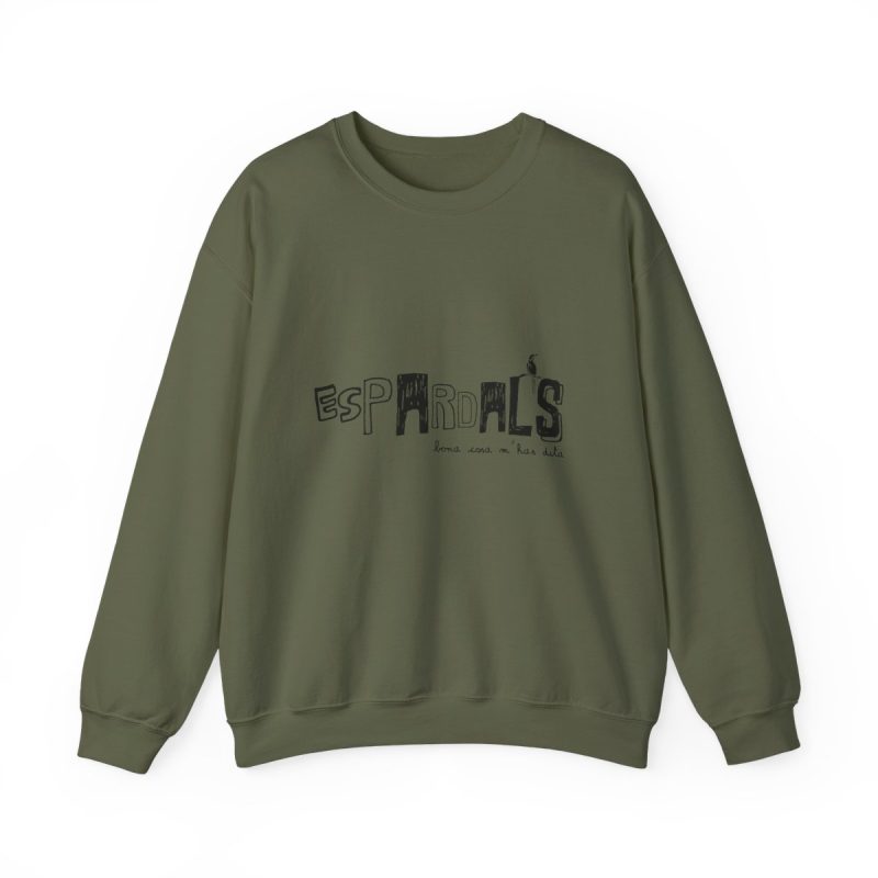Sudadera cuello redondo - Verde militar - Espardals — Bona cosa m’has dita