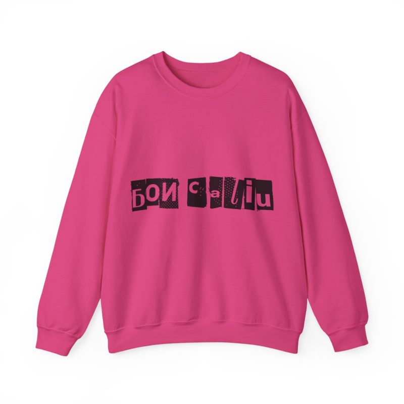 Sudadera cuello redondo - Fucsia intenso - Camiseta «Bon caliu»