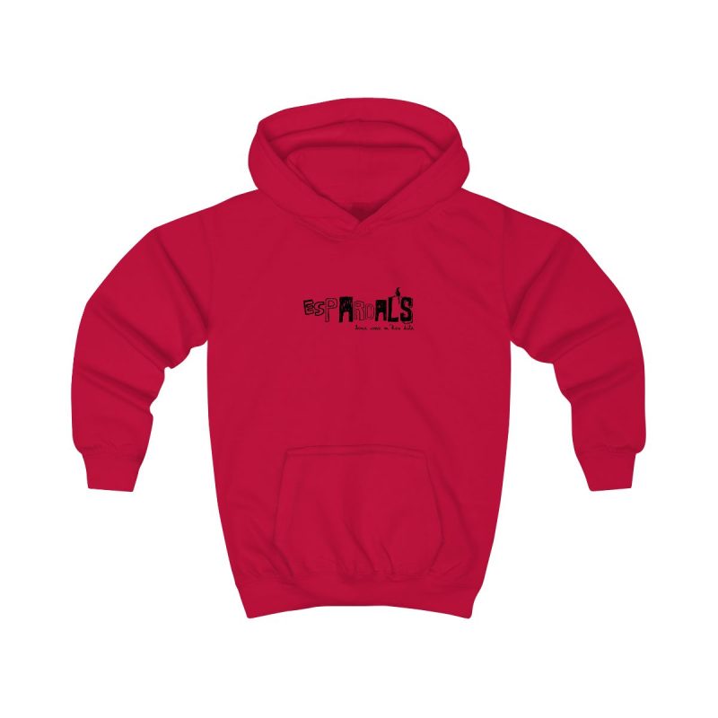 Sudadera con capucha infantil - Rojo fuego - Espardals — Bona cosa m’has dita