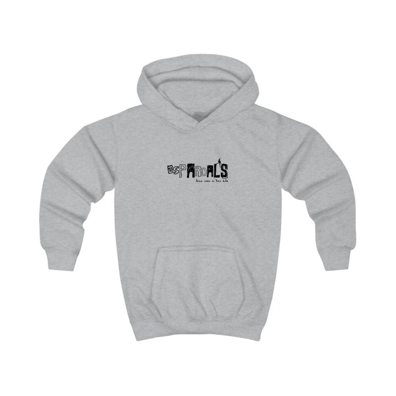 Sudadera con capucha infantil - Gris jaspeado claro - Espardals — Bona cosa m’has dita