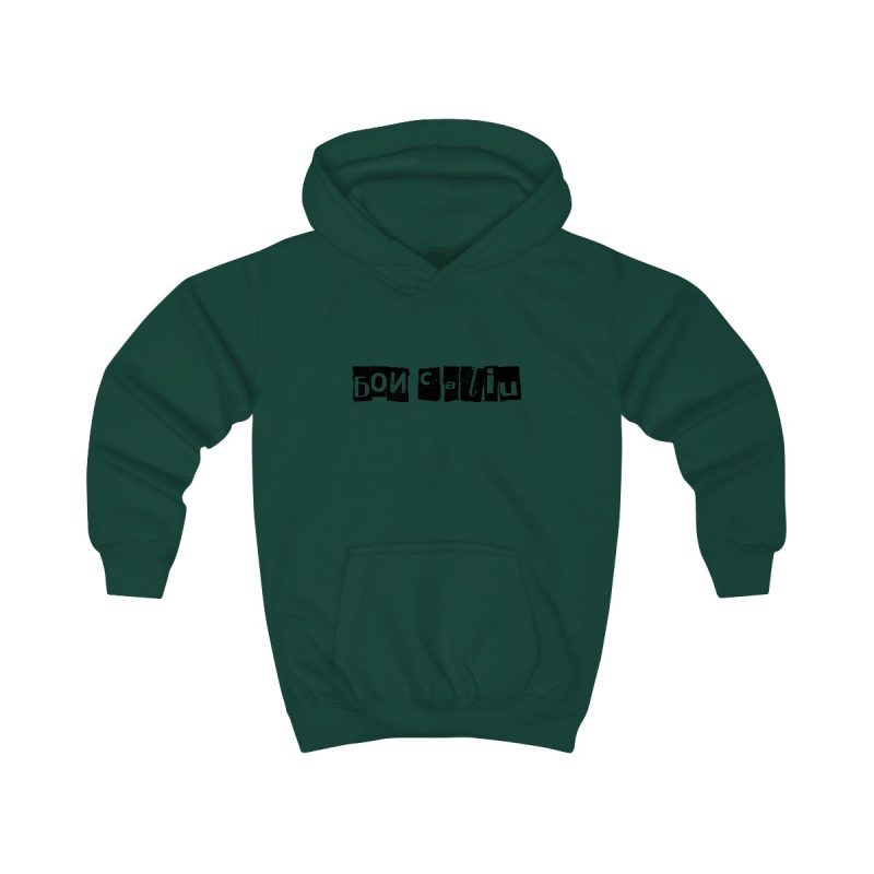 Sudadera con capucha infantil - Verde botella - Camiseta «Bon caliu»
