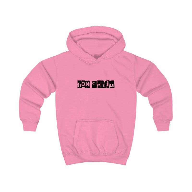 Sudadera con capucha infantil - Rosa algodon de azucar - Camiseta «Bon caliu»