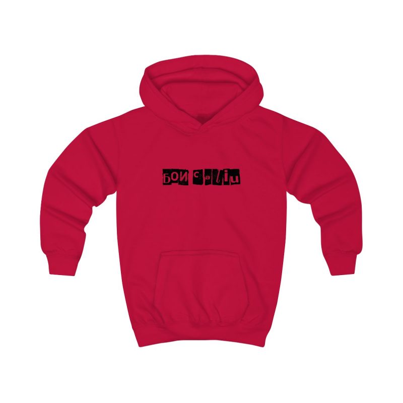 Sudadera con capucha infantil - Rojo fuego - Camiseta «Bon caliu»