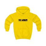 Sudadera con capucha infantil - Amarillo sol - Camiseta «Bon caliu»