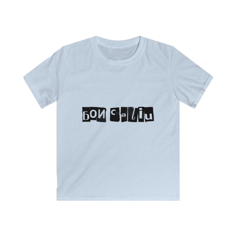 Camiseta infantil Softstyle - Azul claro - Camiseta «Bon caliu»