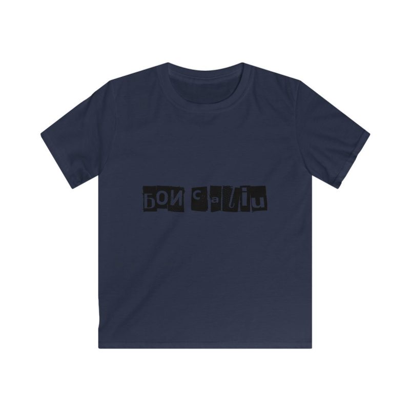 Camiseta infantil Softstyle - Azul marino - Camiseta «Bon caliu»
