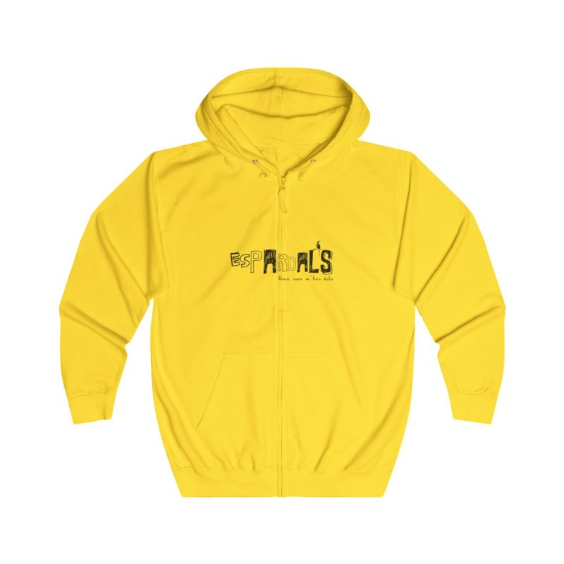 Sudadera con capucha y cremallera - Amarillo sol - Espardals — Bona cosa m’has dita