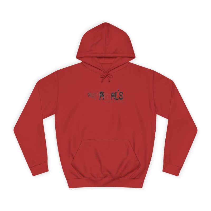 Sudadera universitaria - Rojo fuego - Espardals — Bona cosa m’has dita