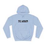 Sudadera universitaria - Azul cielo - Camiseta «Bon caliu» Sudadera universitaria - Azul cielo - Camiseta «Bon caliu»