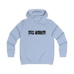 Sudadera universitaria mujer - Azul cielo - Camiseta «Bon caliu» Sudadera universitaria mujer - Azul cielo - Camiseta «Bon caliu»