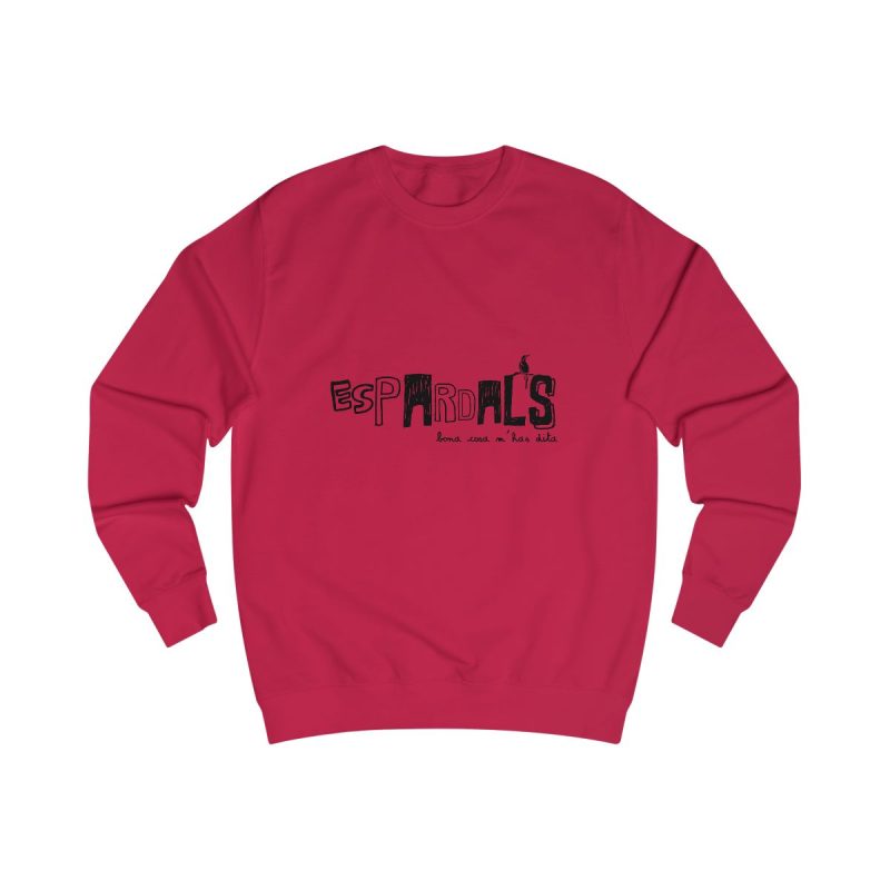 Sudadera clasica - Rojo fuego - Espardals — Bona cosa m’has dita