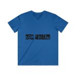 Camiseta hombre entallada cuello de pico - Azul royal - Camiseta «Bon caliu» Camiseta hombre entallada cuello de pico - Azul royal - Camiseta «Bon caliu»