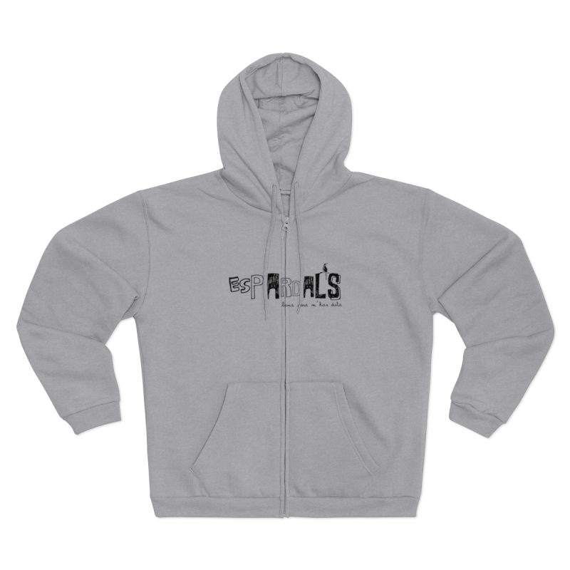 Sudadera capucha con cremallera premium - Gris jaspeado claro - Espardals — Bona cosa m’has dita