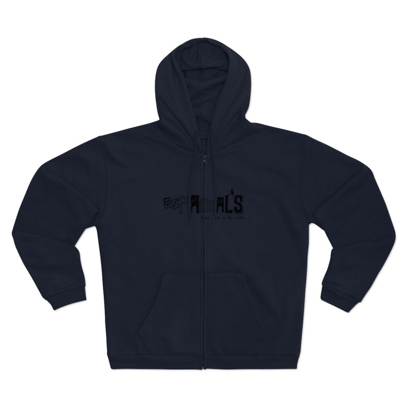 Sudadera capucha con cremallera premium - Azul marino - Espardals — Bona cosa m’has dita