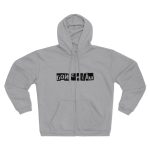 Sudadera capucha con cremallera premium - Gris jaspeado claro - Camiseta «Bon caliu»