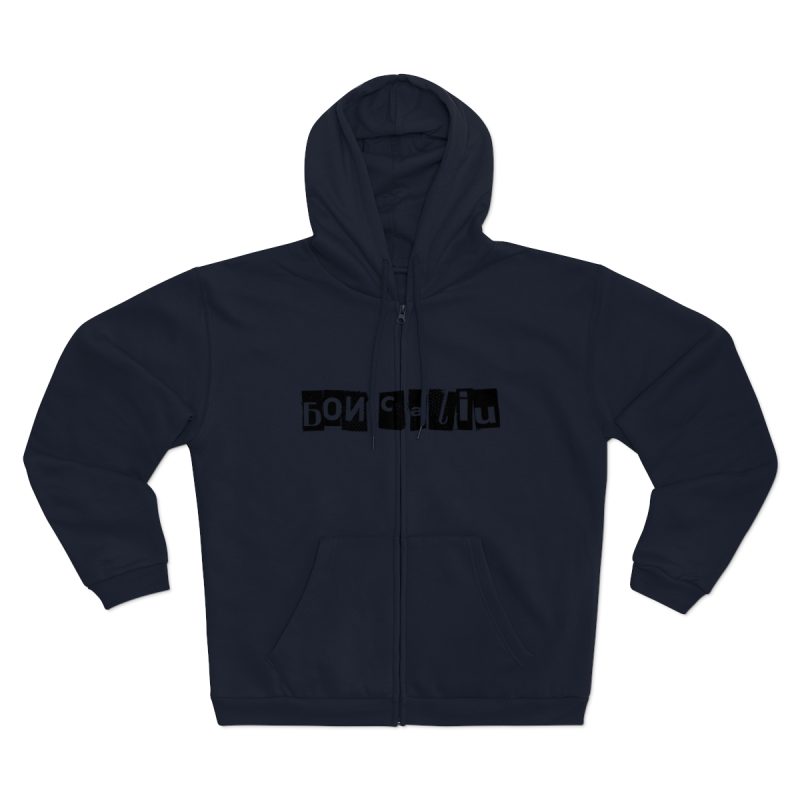 Sudadera capucha con cremallera premium - Azul marino - Camiseta «Bon caliu»