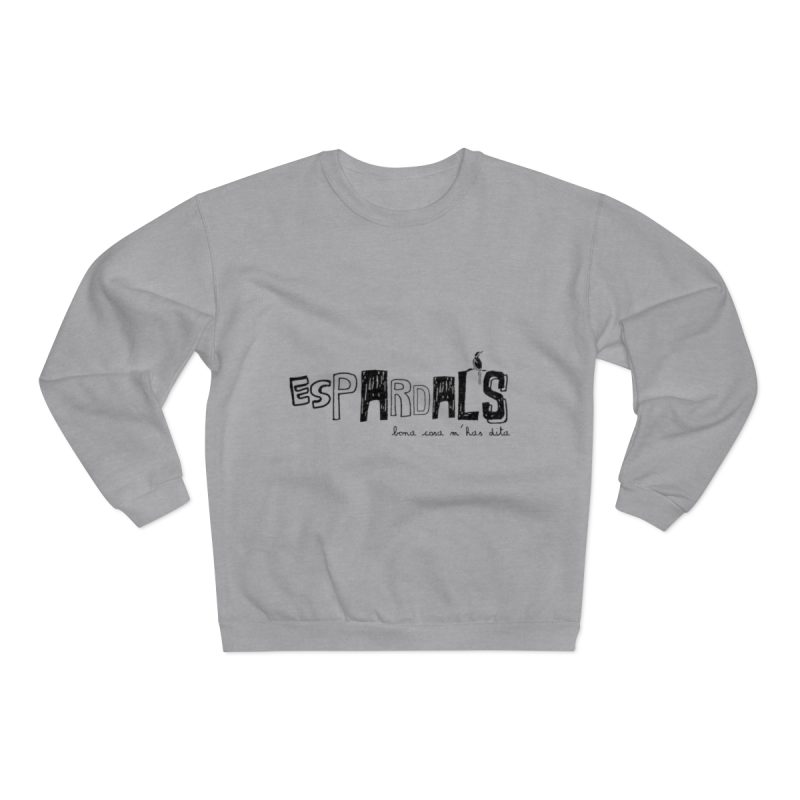 Sudadera cuello redondo premium - Gris jaspeado claro - Espardals — Bona cosa m’has dita